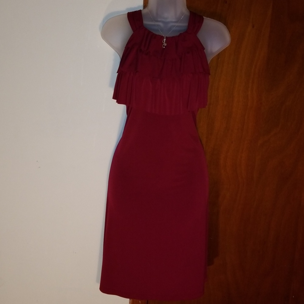 Burgundy dress